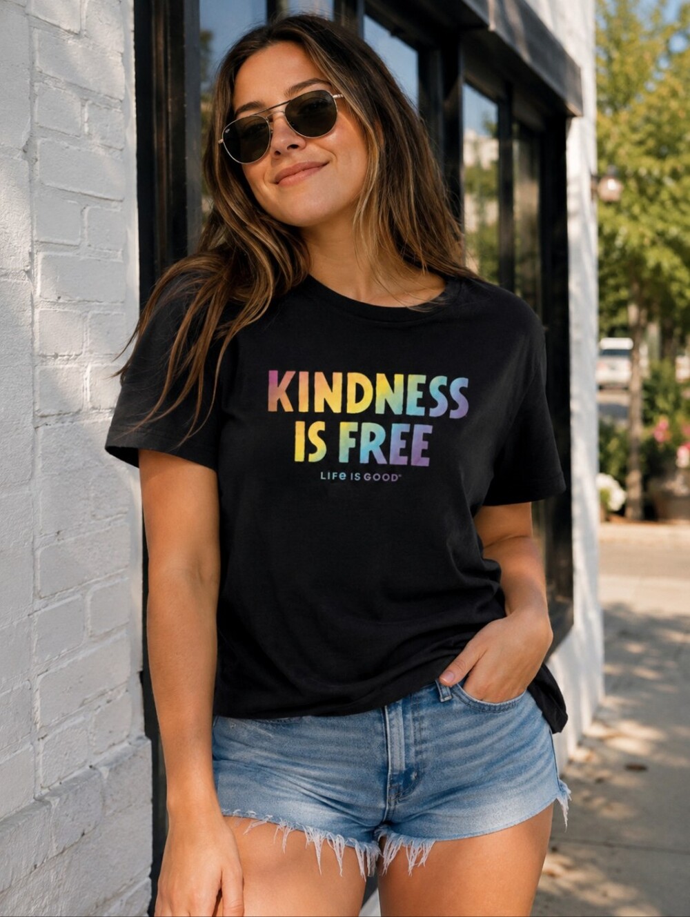 Life Is Good Kindness Is Free Crusher- Lite Tee Size XXL